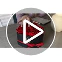 16 Red Preserved Roses Heart Box Gift for Her Wife Mom - Everlasting Flowers