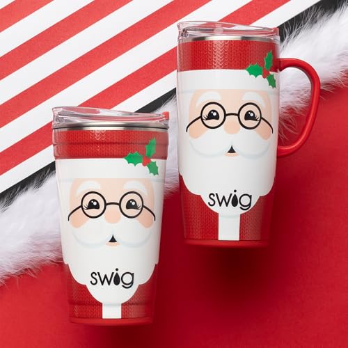 Swig Life Mr Claus 22oz Insulated Travel Mug with Handle & Lid