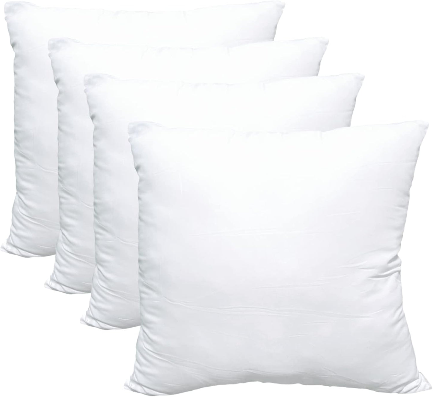 Obruosci Luxury Pillow Inserts - Hypoallergenic Ultra Soft Couch Cushion Fillers | Pack of 4, 18 x 18 Inches