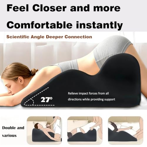 OTONIS Black Multi-Functional Memory Foam Wedge Pillow - Ergonomic Support