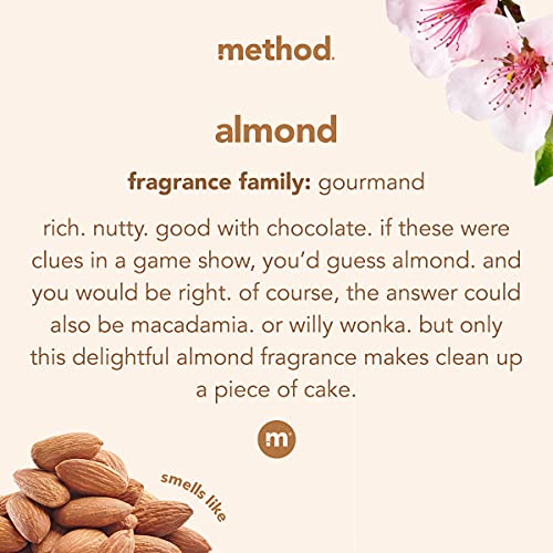 Method Hardwood Floor Cleaner - Almond, 25 oz Bottles, Pack of 6 - Squirt & Mop Design