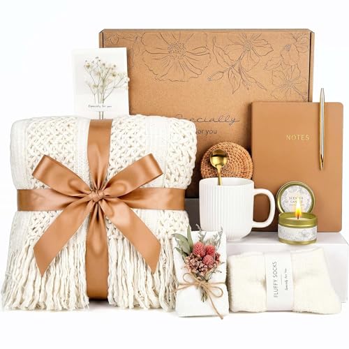 OHATOS Warm Taupe Self-Care Gift Box for Women – Cozy Relaxation Care Package