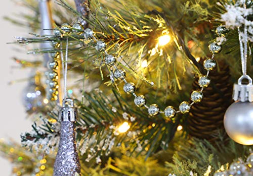 Christmas Concepts 9 Feet Graphite Grey Bead Chain Garlands - Holiday Decor