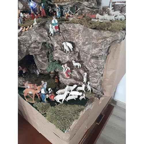 arkamii Nativity Scene Decoration Set 5 Paper Rock Earth Mountain Effect Decoration Paper for Christmas Event (Style1)