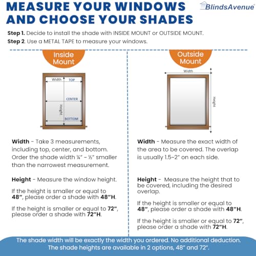 BlindsAvenue Cordless Cellular Shade White 46x48 Inches Inside Mount