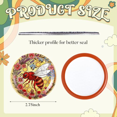 120 Pack Regular Mouth Canning Lids, Stained Glass Style