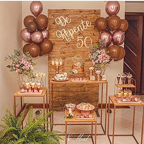 ALINK Rose Gold Foil Paper Straws, Biodegradable Disposable Party Drinking Straws for Birthday, Wedding, Bridal/Baby Shower and Christmas Decorations, Pack of 100