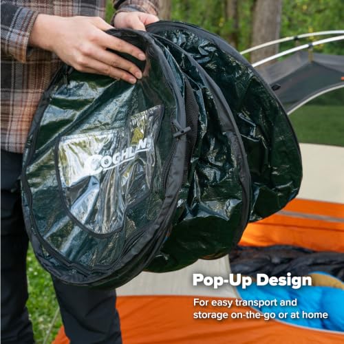 Pop-Up Collapsible Trash & Recycle Can Set - 29.5 Gallon Camping & Travel Bin