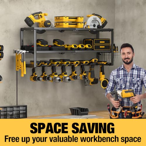32 Inch Heavy Duty Power Tool Organizer with Charging Station and Surge Protector