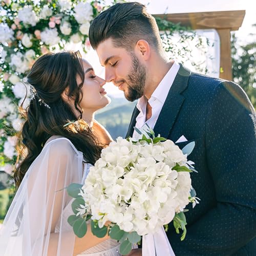 Ivory Hydrangea Artificial Flowers Bulk 104pcs for Wedding & Decor