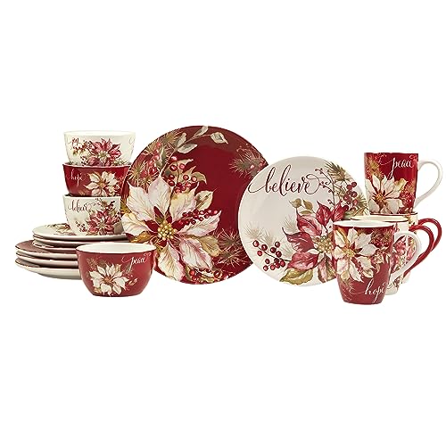 Certified International Winters Joy 16-Piece Dinnerware Set for 4 – Holiday Dinnerware
