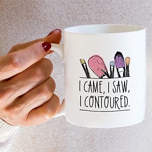 Retreez MKP002 White 11oz Funny I Came I Saw I Contoured Makeup Mug