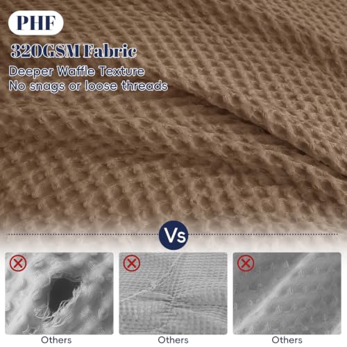 King Waffle Duvet Cover Set - Ultra Soft Breathable Microfiber Mocha Variation of THIS listing