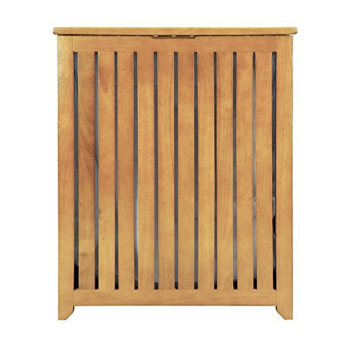 Laundry Hamper - Oceanstar Spa-Style Bamboo Laundry Storage with Canvas Liner - Variation of THIS listing