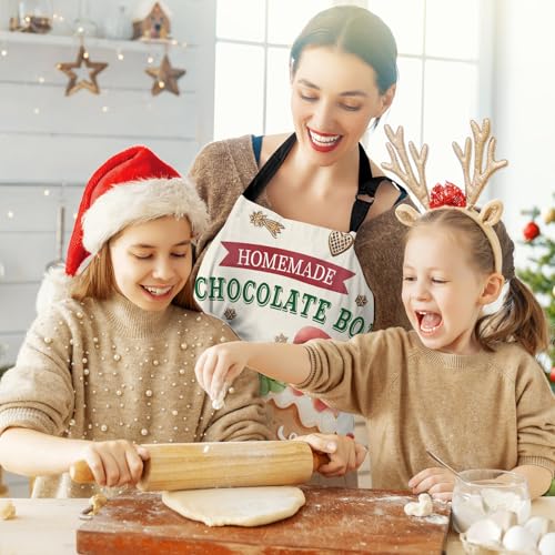 6 Pcs Christmas Apron Kitchen Decorations Costume for Cooking
