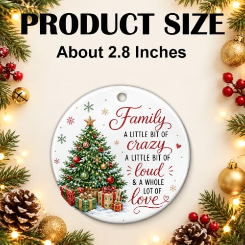 Funny Family Christmas Ornaments Gifts for Mom Dad Sister Brother