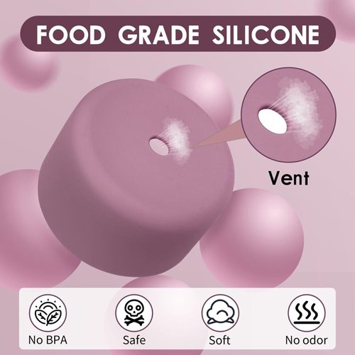 BKBY 2PCS Silicone Water Bottle Boot, Compatible with Owala 24oz 32oz 40oz, Protective Anti-Scratch & Anti-Dent No Noise Sleeve Cover for FreeSip/Twist/Flip Water Bottles (Mauve, 32oz)