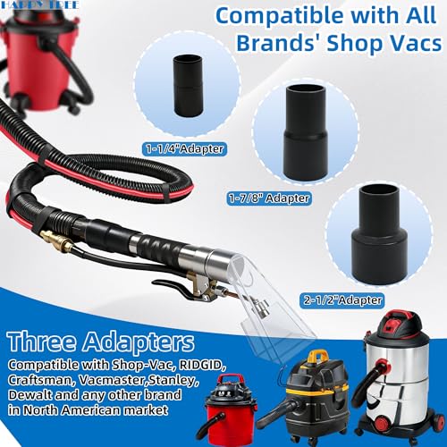 All-Size Shop Vac Hose Kit with Spray Nozzle & 25-Foot Water Hose - 3.8" Variation