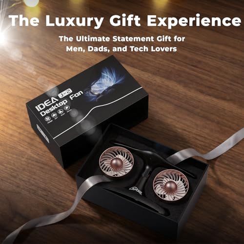 Black Jet Engine Desk Fan for Office - Rechargeable Aviation Decor Gift