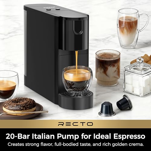 CHULUX RectoCafé Espresso Machine for Nespresso Pods - Black