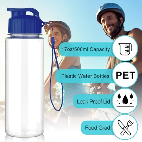 Multicolor 17oz Reusable Water Bottles Pack - Leak Proof, Lightweight for Sports & Travel