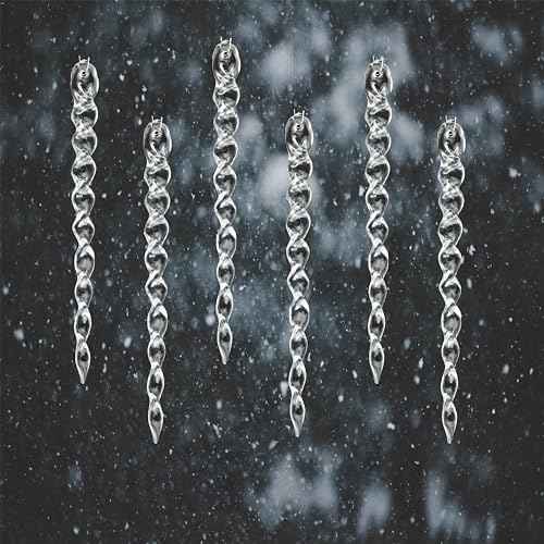 36 pcs Plastic Icicle Christmas Glitter Icicle Ornaments Crystal Icicles for Christmas Tree Christmas Ornaments 5.12 Inch for Wedding,Thanksgiving,Party (transparently)