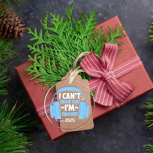 Video Game Ornaments - I Can't Hear You I'm Gaming 2025 Christmas Ornaments - Gaming Ornaments for Christmas Tree - Gamer Gifts for Men Teen Boys