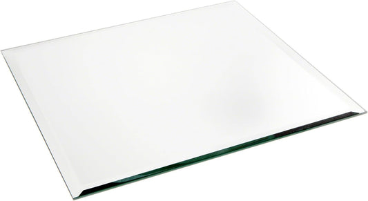 Plymor 12" Square, 5mm Thick Beveled Glass Mirror, Pack of 2
