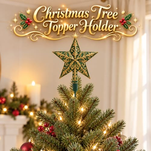 Christmas Tree Topper Holder - Adjustable Metal Stabilizer for Tree Toppers