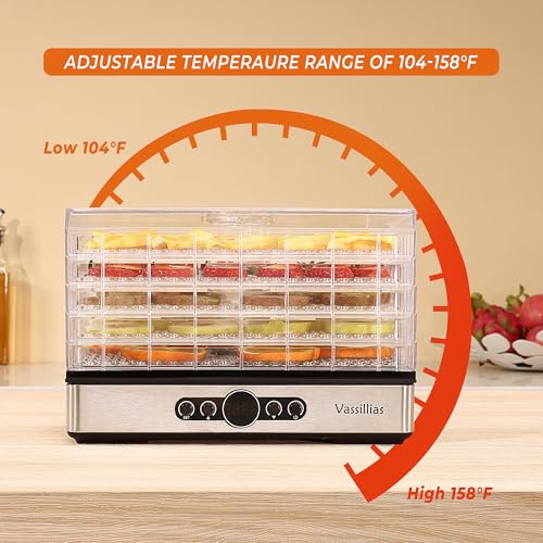 Vassillias Small Food Dehydrator Dryer for Fruits, Vegetables & Jerky