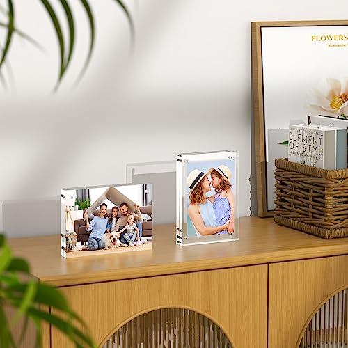 8x10 Acrylic Picture Frame - 3 Pack Clear Photo Frames, 20% Thicker