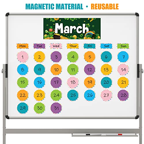 Cute Geyee 52-Piece Magnetic Holiday Monthly Headliners & Bulletin Board Set