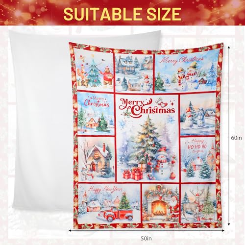 Throw Blanket for Women Girl, 60"x50" Happy New Year Gift Merry Christmas Blanket Gift Lightweight Flannel Warm Cozy for Sofa Beddings Friends