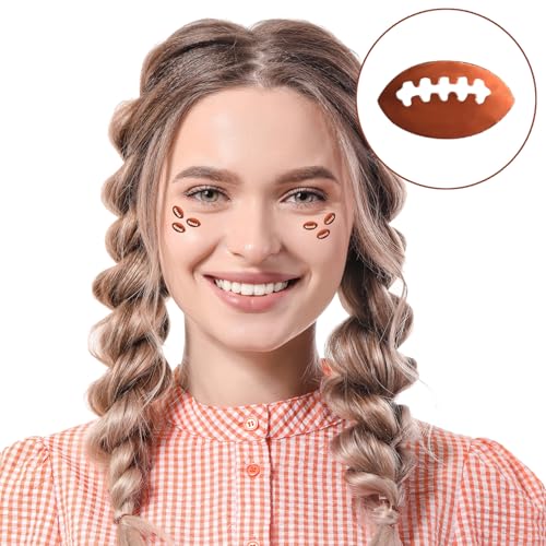 15 Grams Glitter Football Confetti, Sparkle Rugby Ball Shaped Rave Confetti for Parties, Festivals, Nail Body Decoration Accessories (Brown)