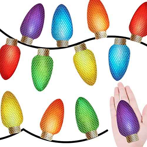 Fancy Land Reflective Christmas Car Decoration Magnetic Christmas Lights for Car Garage Refrigerator 4¡± 12 Packs