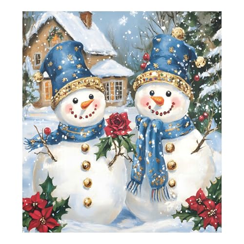ALAZA Snowman Snowflakes Dishwasher Magnet Cover Front Door 23x26 in Decor
