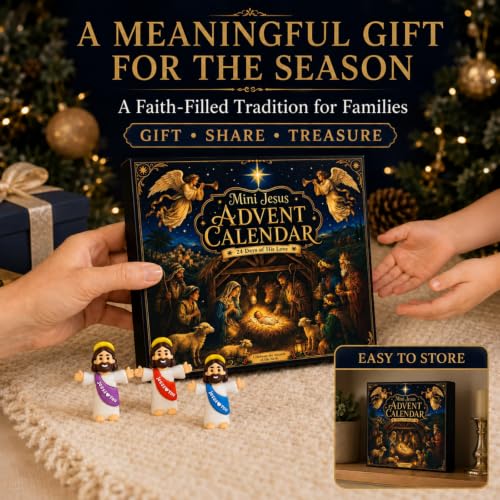 Mini Jesus Advent Calendar 2026,24 Day Christmas Countdown with 24
