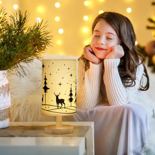 Glooglitter Christmas Lamp Christmas Decor Indoor - 11.6 Inch Rainbow Night Light - Holiday Gift