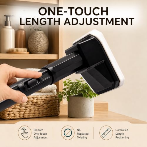 Heavy-Duty Tension Curtain Rod 41-126 Inch No-Drill Adjustable Shower & Window Rod