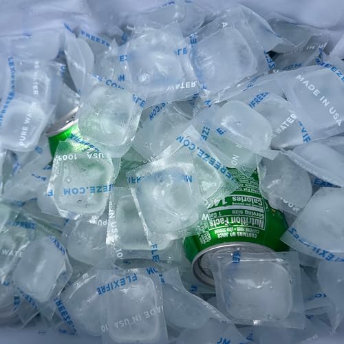 FlexiFreeze Reusable Ice Cubes 8 lb Bag for Coolers & Food Storage