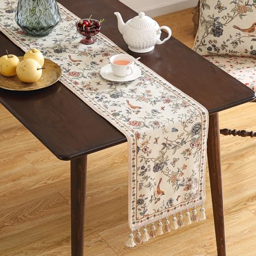Designer French Extra Long Printed Table Runner 118x12 Cornucopia – ISAENNE