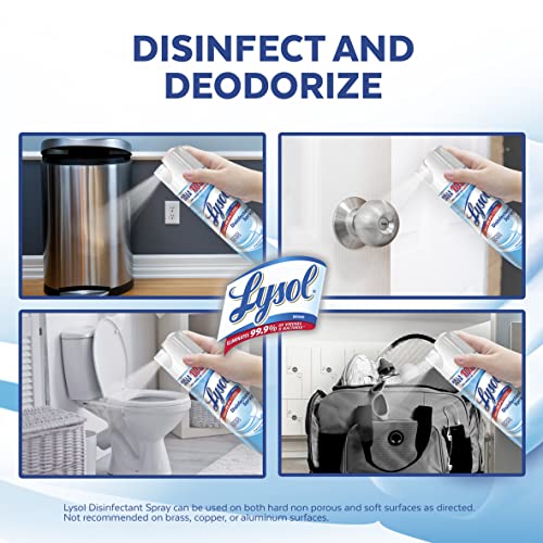 Disinfectant Spray with Crisp Linen Scent - Pack of 8, 4.75 Fl Oz Each