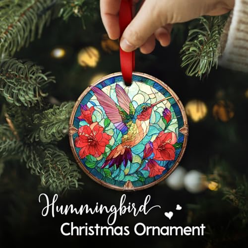 Hummingbird Christmas Ornament 2026 - Vibrant Holiday Tree Decor Gift