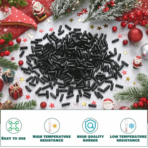 Kingdder 500 Pcs No Glow Caps for String Lights Christmas Mini Light Bulb Covers LED No Glow Blackout Caps for 0.2 Inch/5mm Diameter Glass LED