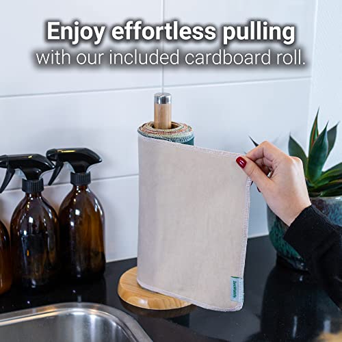 Reusable Cotton Paper Towels - Jungle Pack of 24, Super Soft & Absorbent