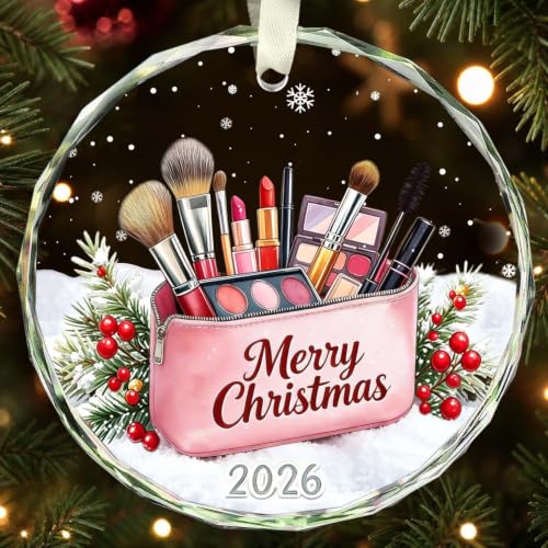 SNIBIUNO Makeup Bag Christmas Ornament - Beauty Lovers Holiday Decor