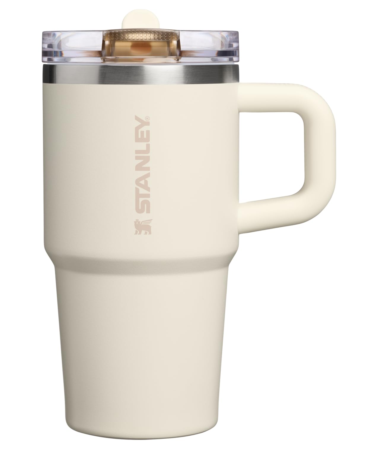 STANLEY Quencher ProTour Flip Straw Tumbler with Leakproof Lid 20 oz | Built-In Straw & Handle | Cupholder Compatible for Travel | Insulated Stainless Steel Cup | BPA-Free | Cream
