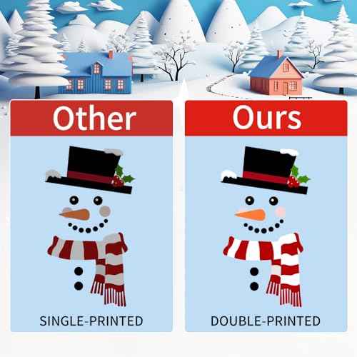 IMISHM Christmas Snowman Door Stickers Christmas Door Decorations Let It Snow Decorations Christmas Wall Stickers for Christmas Window Wall Home Decorations