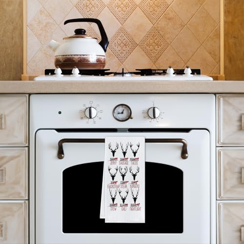 Funny Santa’s Reindeer Kitchen Towels, 16x24 - Cilrii Christmas Deer Hand Towel - Section 2