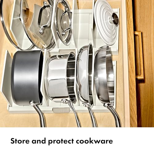 OXO Good Grips Adjustable Cookware Organizer - Customizable Pot & Pan Storage